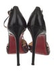 Christian Louboutin Leather Animal Print T-Strap Pumps