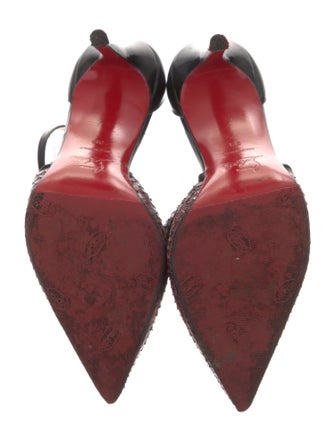 Christian Louboutin Leather Animal Print T-Strap Pumps
