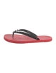 Christian Louboutin Spike Accents Rubber Flip Flops