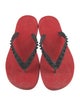Christian Louboutin Spike Accents Rubber Flip Flops