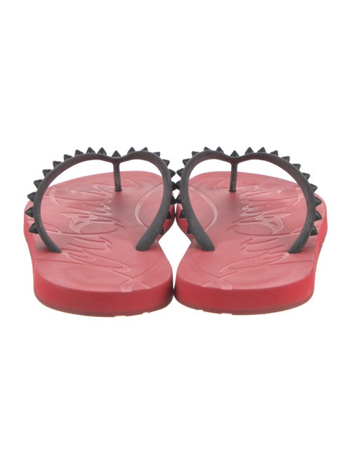Christian Louboutin Spike Accents Rubber Flip Flops
