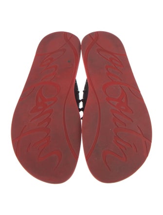 Christian Louboutin Spike Accents Rubber Flip Flops