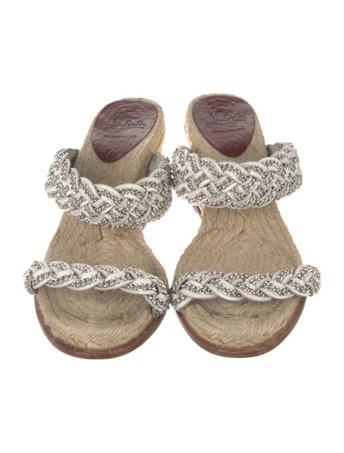 Christian Louboutin Leather Chain-Link Accents Espadrilles