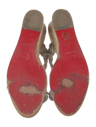 Christian Louboutin Leather Chain-Link Accents Espadrilles