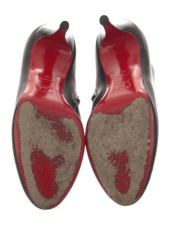 Christian Louboutin Spike Accents Leather Boots