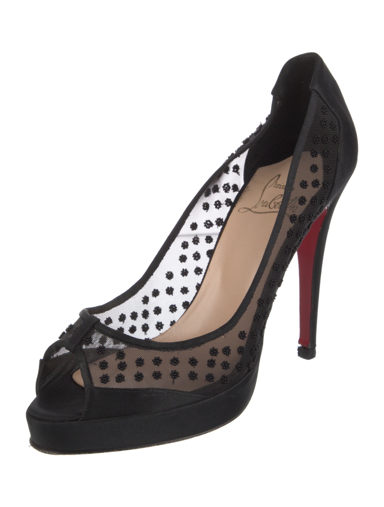 Christian Louboutin Mesh Mesh Accents Pumps