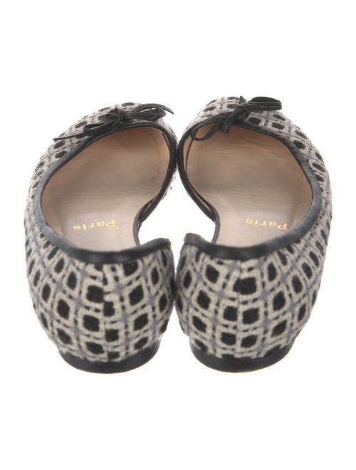 Christian Louboutin Printed Bow Accents D'Orsay Flats
