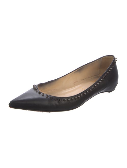 Christian Louboutin Spike Accents Leather Ballet Flats