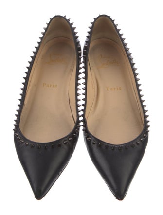 Christian Louboutin Spike Accents Leather Ballet Flats