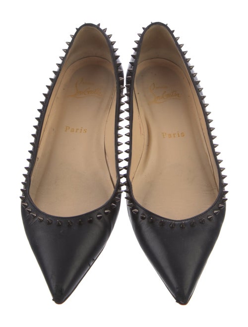 Christian Louboutin Spike Accents Leather Ballet Flats