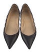 Christian Louboutin Spike Accents Leather Ballet Flats