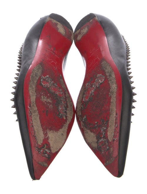 Christian Louboutin Spike Accents Leather Ballet Flats