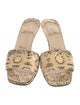 Christian Louboutin Snakeskin Animal Print Slides
