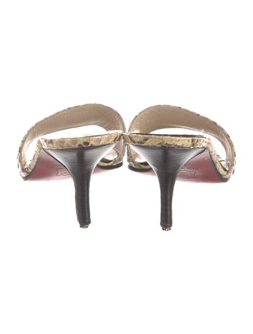 Christian Louboutin Snakeskin Animal Print Slides