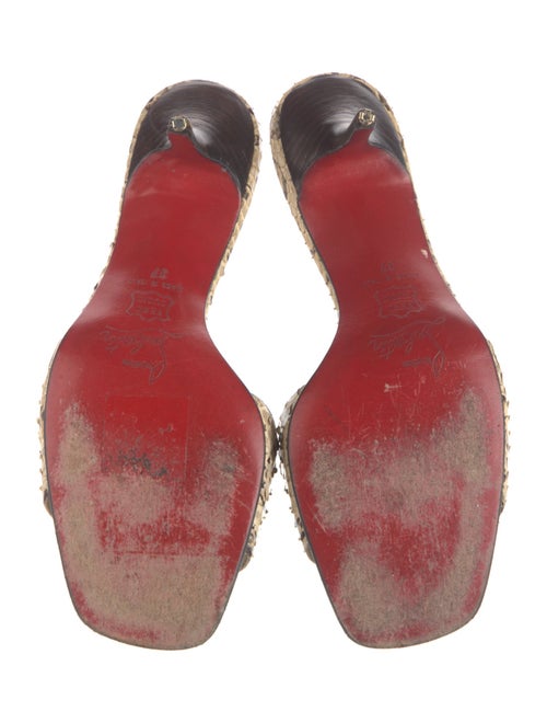 Christian Louboutin Snakeskin Animal Print Slides
