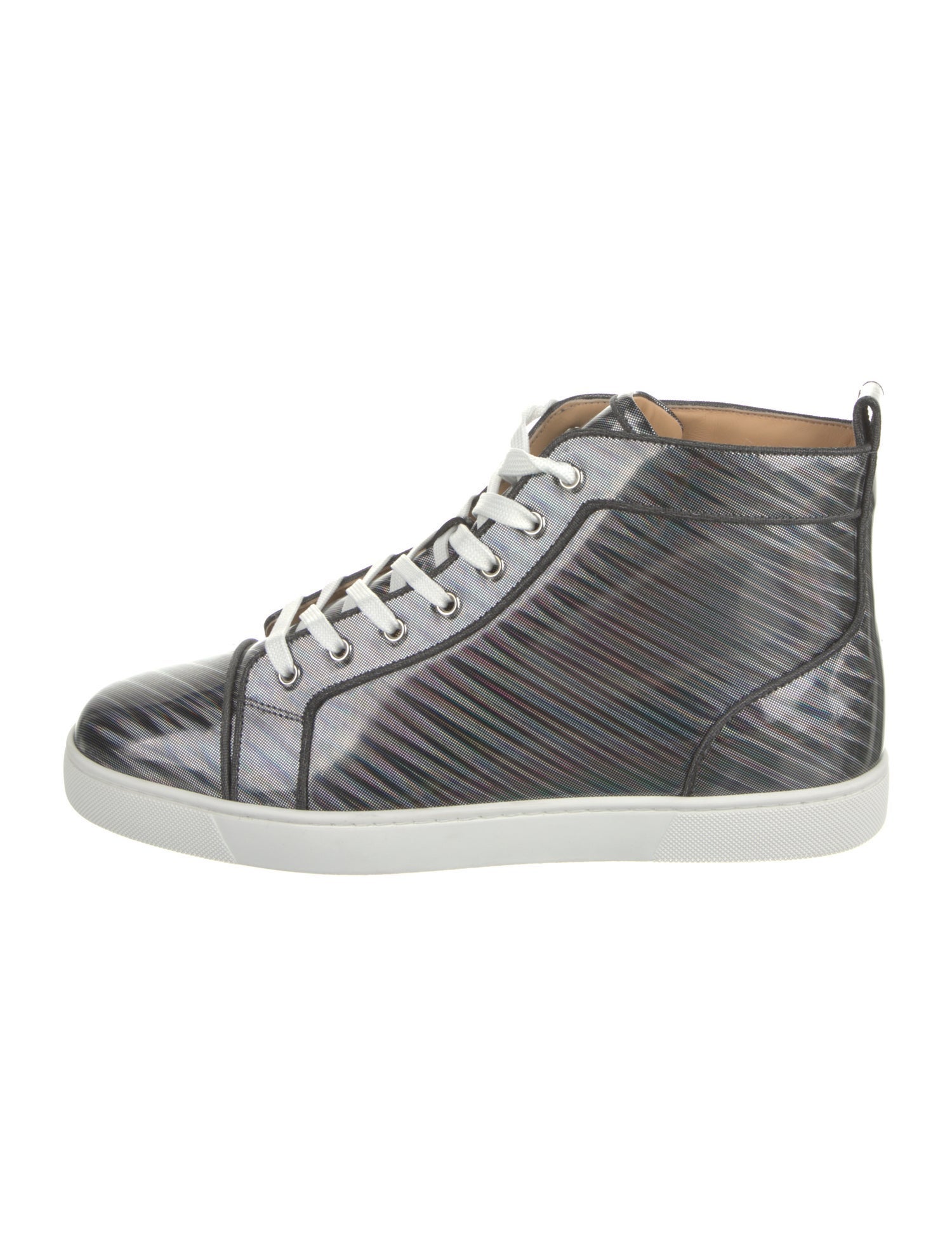 Christian Louboutin Patent Leather Printed Sneakers