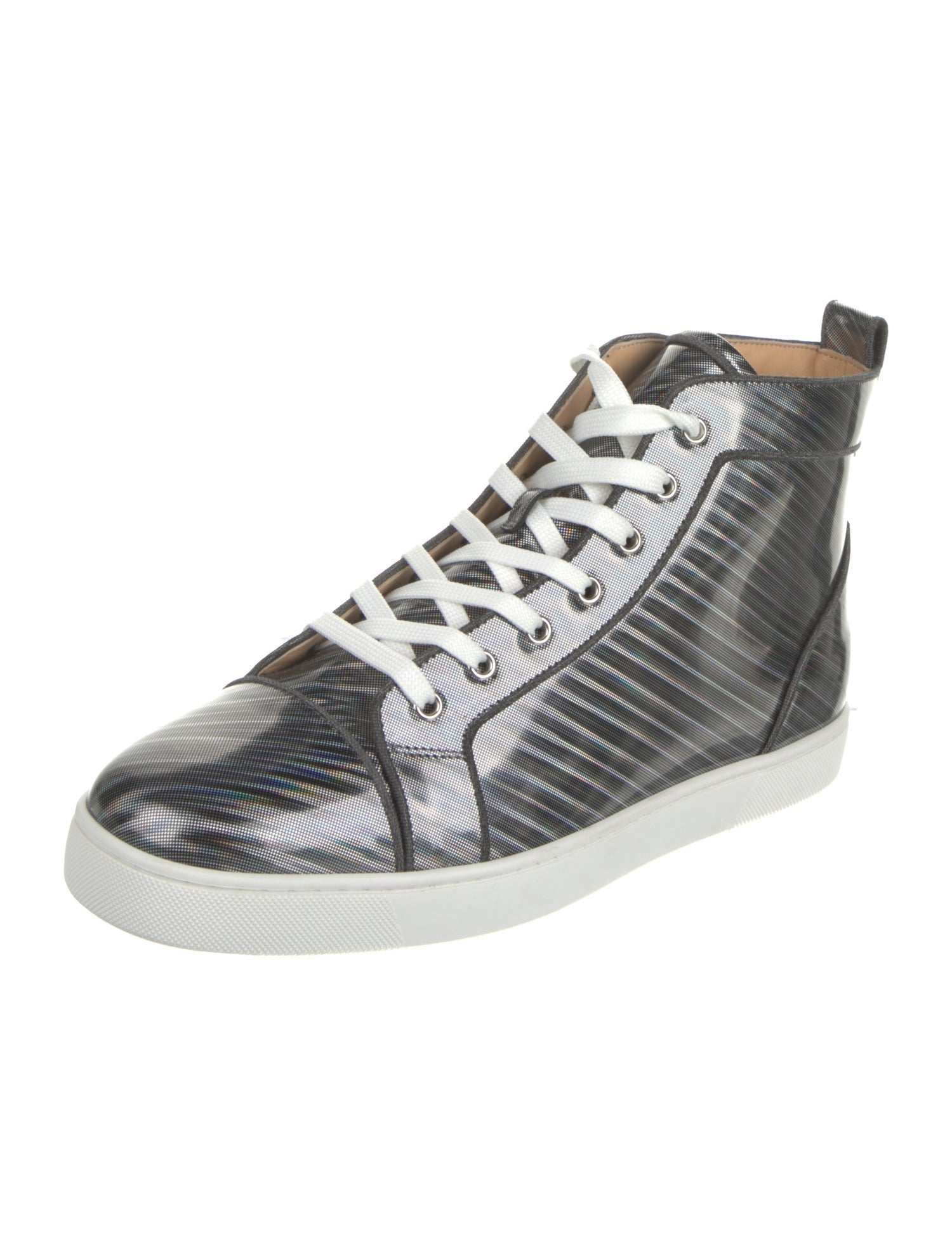 Christian Louboutin Patent Leather Printed Sneakers
