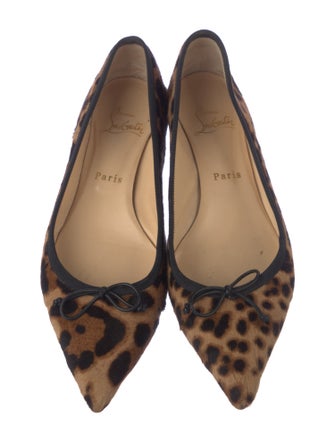 Christian Louboutin Ponyhair Animal Print Ballet Flats