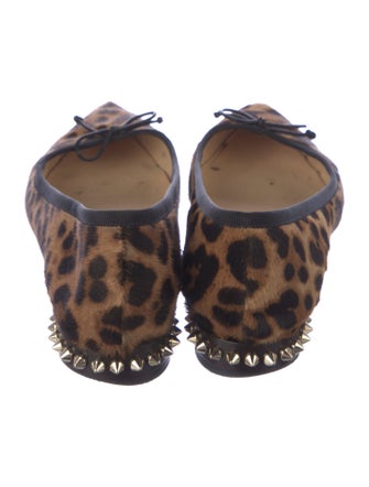 Christian Louboutin Ponyhair Animal Print Ballet Flats