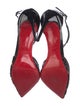Christian Louboutin Mesh Printed T-Strap Pumps