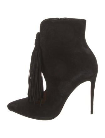 Christian Louboutin Suede Cutout Accent Boots
