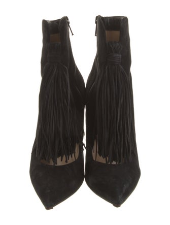 Christian Louboutin Suede Cutout Accent Boots