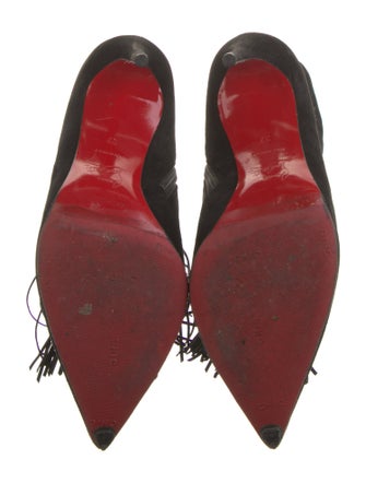 Christian Louboutin Suede Cutout Accent Boots