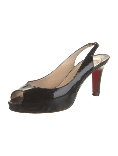 Christian Louboutin Patent Leather Slingback Pumps