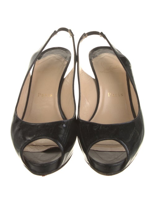 Christian Louboutin Patent Leather Slingback Pumps