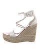 Christian Louboutin Spike Accents Leather Espadrilles