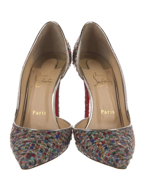 Christian Louboutin Patterned Sequin Embellishments D'Orsay Pumps