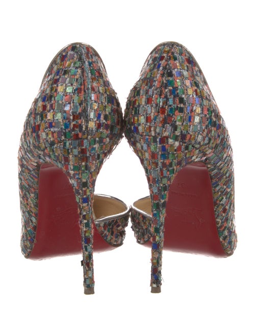 Christian Louboutin Patterned Sequin Embellishments D'Orsay Pumps