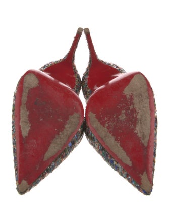 Christian Louboutin Patterned Sequin Embellishments D'Orsay Pumps