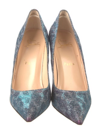 Christian Louboutin Animal Print Glitter Accents Pumps