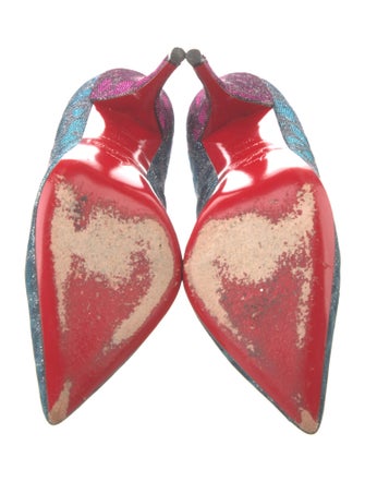 Christian Louboutin Animal Print Glitter Accents Pumps