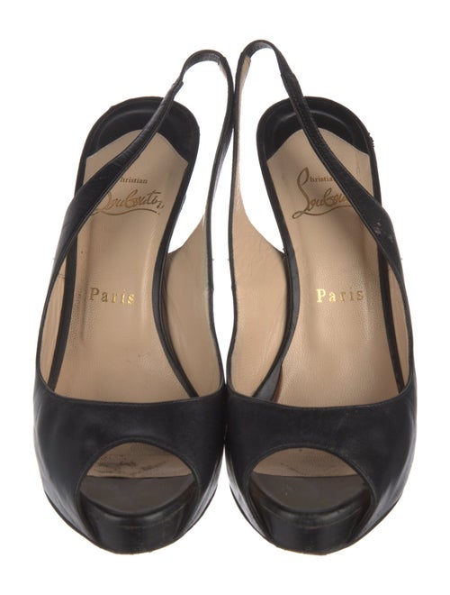 Christian Louboutin Leather Slingback Sandals