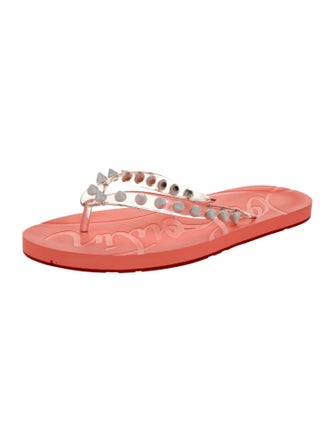 Christian Louboutin Spike Accents Rubber Slides
