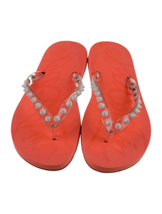 Christian Louboutin Spike Accents Rubber Slides