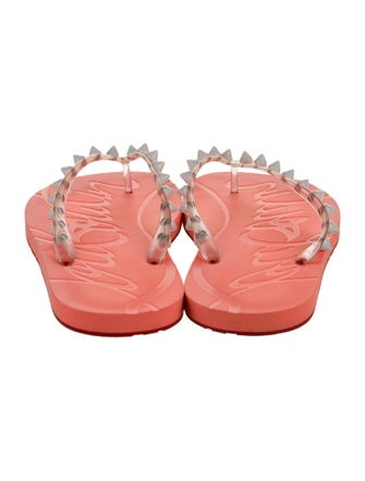 Christian Louboutin Spike Accents Rubber Slides