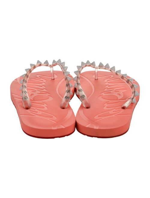 Christian Louboutin Spike Accents Rubber Slides