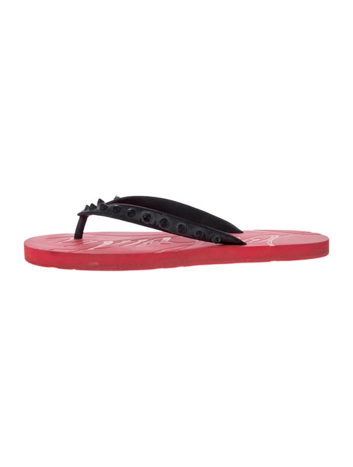 Christian Louboutin Spike Accents Rubber Flip Flops