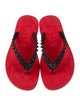 Christian Louboutin Spike Accents Rubber Flip Flops