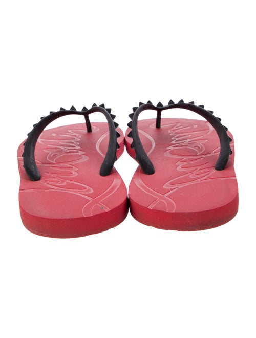 Christian Louboutin Spike Accents Rubber Flip Flops