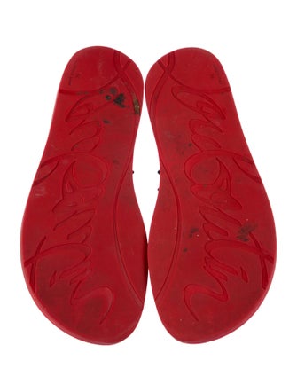 Christian Louboutin Spike Accents Rubber Flip Flops