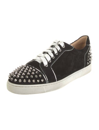 Christian Louboutin Spike Accents Suede Sneakers