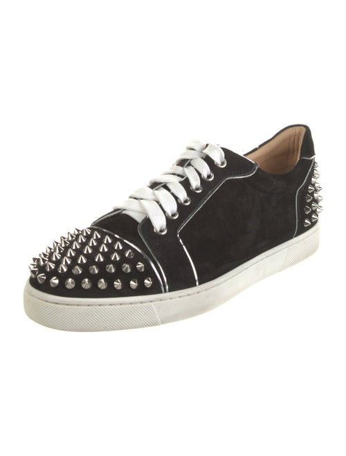 Christian Louboutin Spike Accents Suede Sneakers