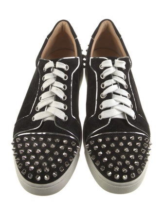 Christian Louboutin Spike Accents Suede Sneakers