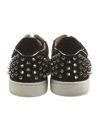 Christian Louboutin Spike Accents Suede Sneakers