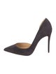 Christian Louboutin Suede D'Orsay Pumps