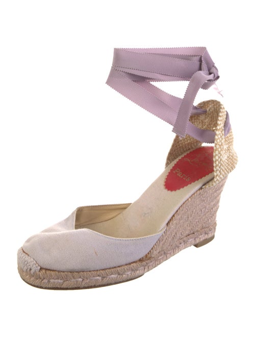 Christian Louboutin Canvas Grosgrain Trim D'Orsay Pumps